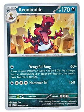 Krookodile 066/094 Uncommon Normal Phantasmal Flames Pokemon Card
